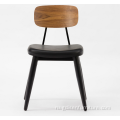 Металлическая рама деревянный обеденный стул